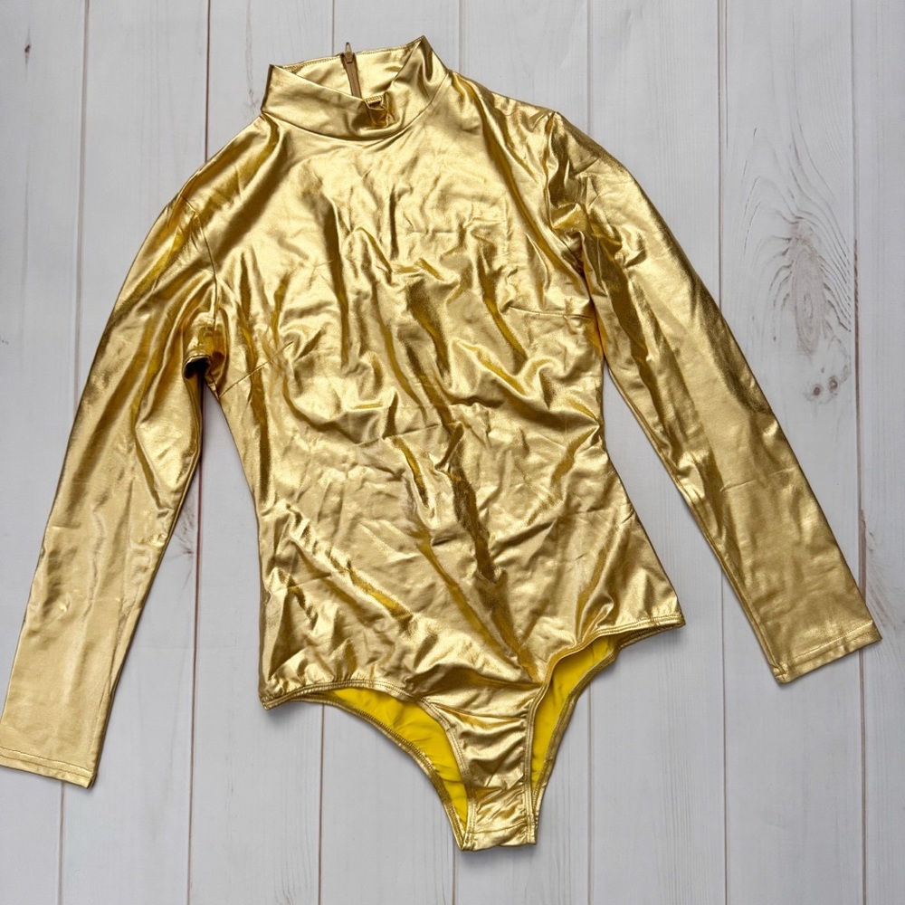 Women’s Metallic Gold Bodysuit